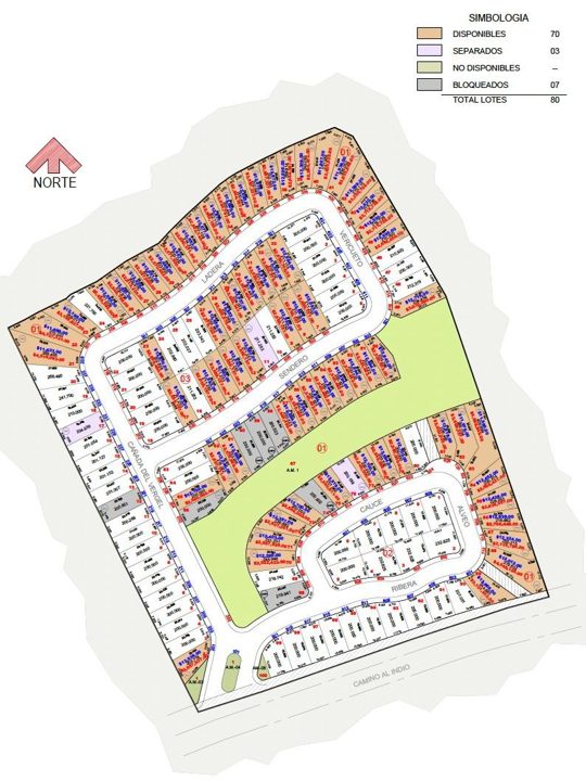 Plano de Cañadas del Vergel