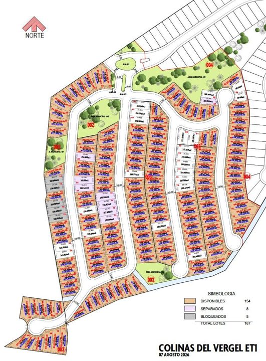 Plano de Colinas del Vergel